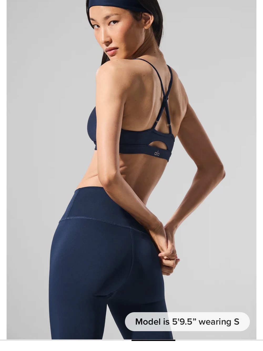 ALO Airlift intrigue bra navy Size L - NWOT